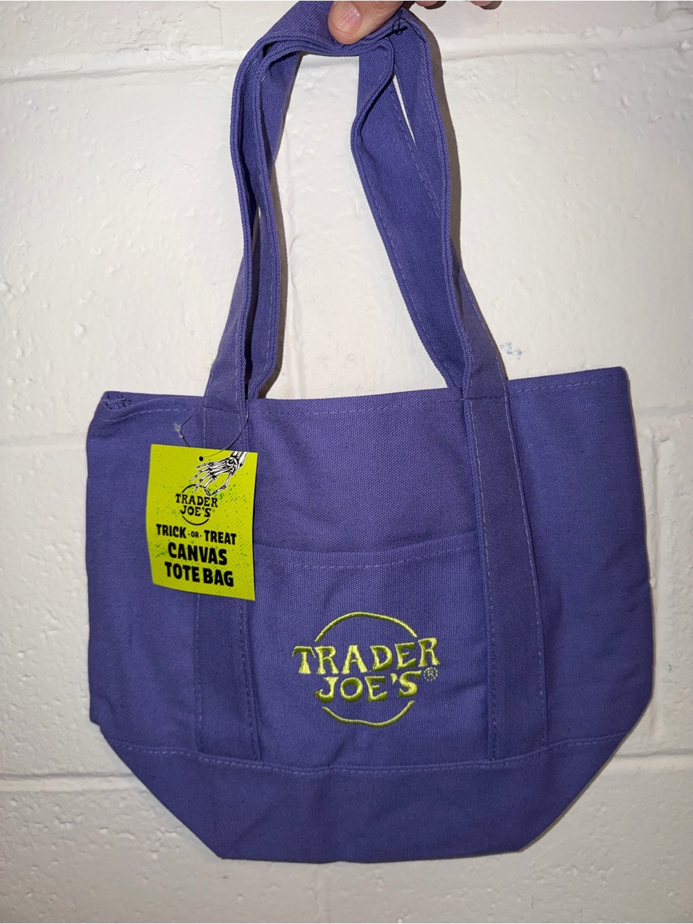 Trader Joe's Purple Canvas Tote Bag - Everyday Market Tote